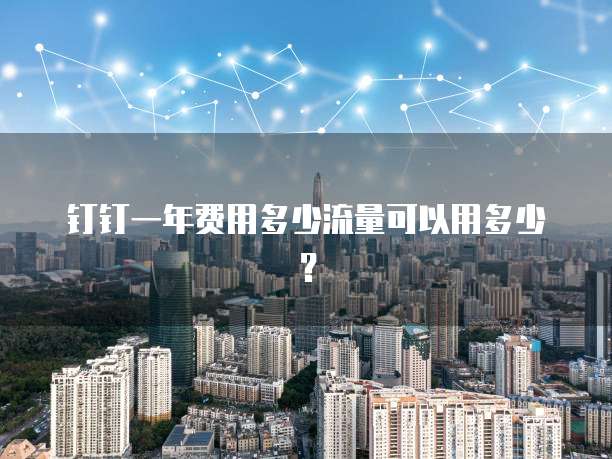 钉钉一年费用多少流量可以用多少?
