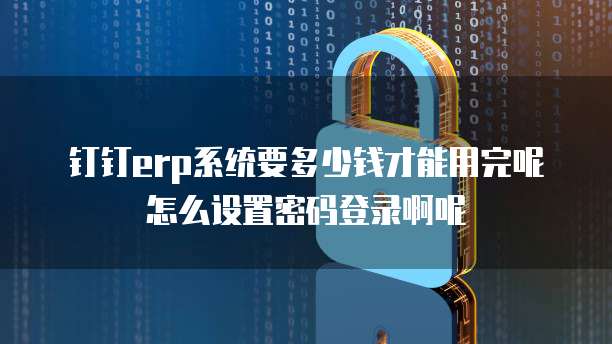 钉钉erp系统要多少钱才能用完呢怎么设置密码登录啊呢