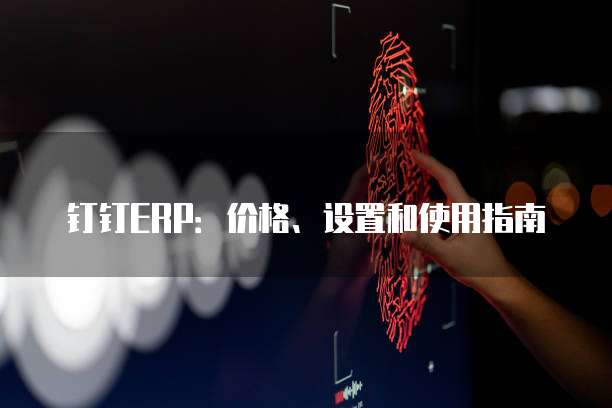 钉钉ERP:价格、设置和使用指南
