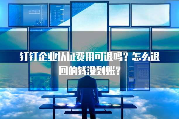钉钉企业认证费用可退吗?怎么退回的钱没到账?