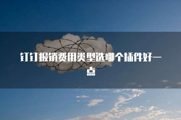 钉钉报销费用类型选哪个插件好一点