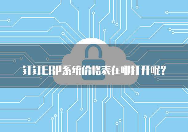 钉钉ERP系统价格表在哪打开呢?
