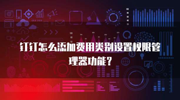 钉钉怎么添加费用类别设置权限管理器功能?