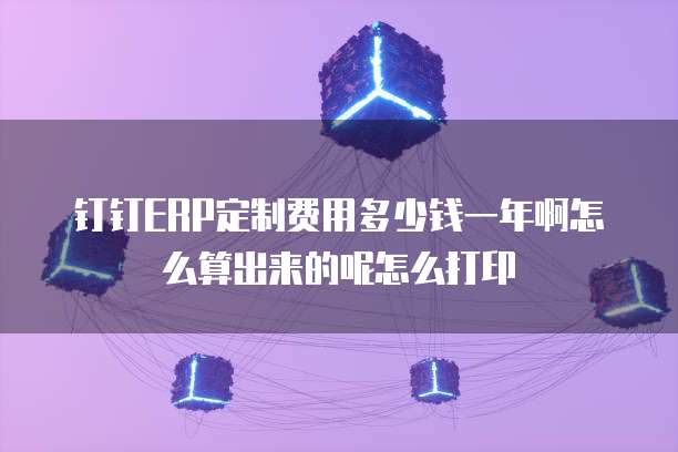 钉钉ERP定制费用多少钱一年啊怎么算出来的呢怎么打印
