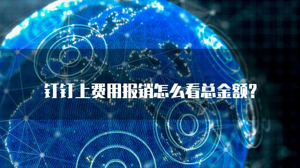 钉钉上费用报销怎么看总金额?