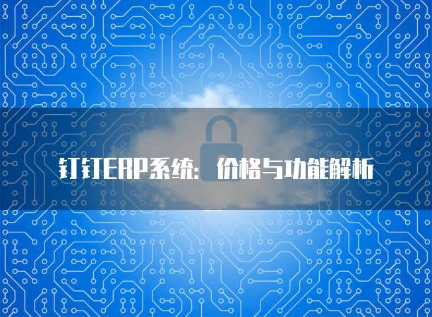 钉钉ERP系统:价格与功能解析