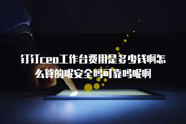 钉钉ceo工作台费用是多少钱啊怎么算的呢安全吗可靠吗呢啊