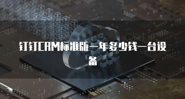 钉钉CRM标准版一年多少钱一台设备