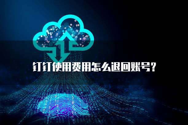钉钉使用费用怎么退回账号?