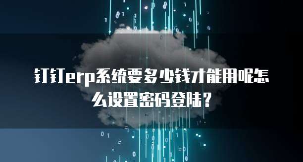 钉钉erp系统要多少钱才能用呢怎么设置密码登陆?