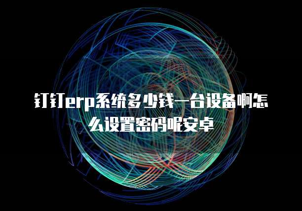 钉钉erp系统多少钱一台设备啊怎么设置密码呢安卓