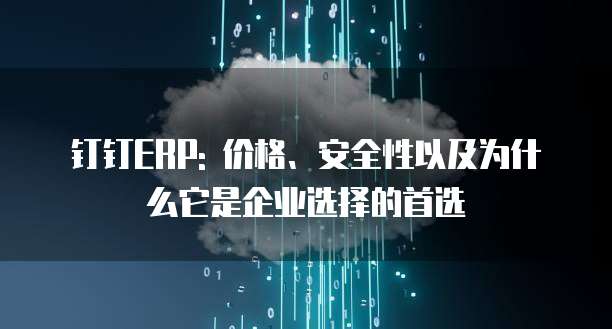 钉钉ERP: 价格、安全性以及为什么它是企业选择的首选