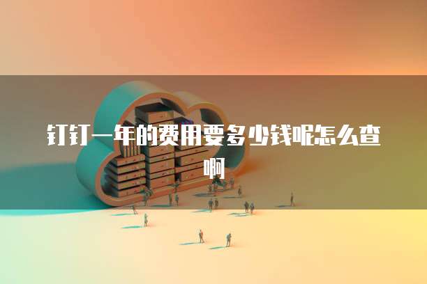 钉钉一年的费用要多少钱呢怎么查啊