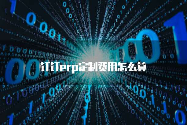 钉钉erp定制费用怎么算