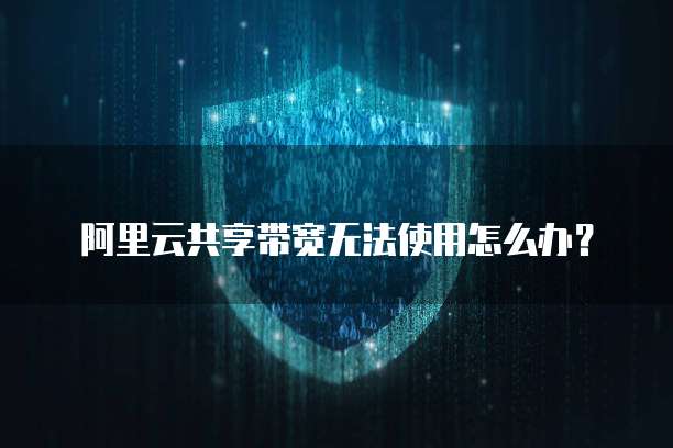 阿里云共享带宽无法使用怎么办？