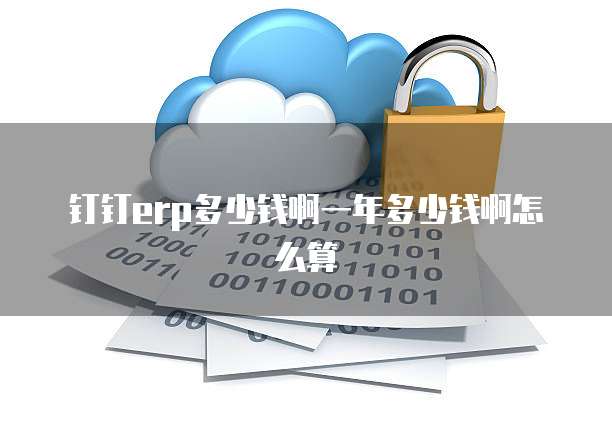 钉钉erp多少钱啊一年多少钱啊怎么算