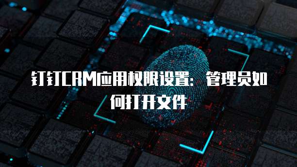 钉钉CRM应用权限设置:管理员如何打开文件
