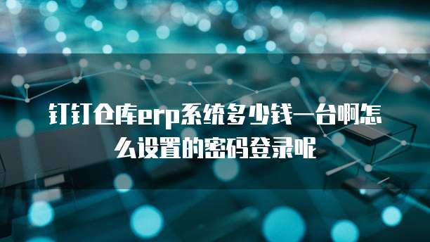 钉钉仓库erp系统多少钱一台啊怎么设置的密码登录呢
