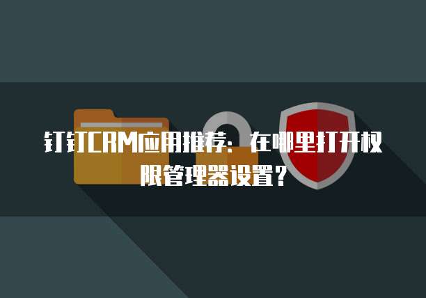 钉钉CRM应用推荐:在哪里打开权限管理器设置?