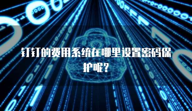钉钉的费用系统在哪里设置密码保护呢?