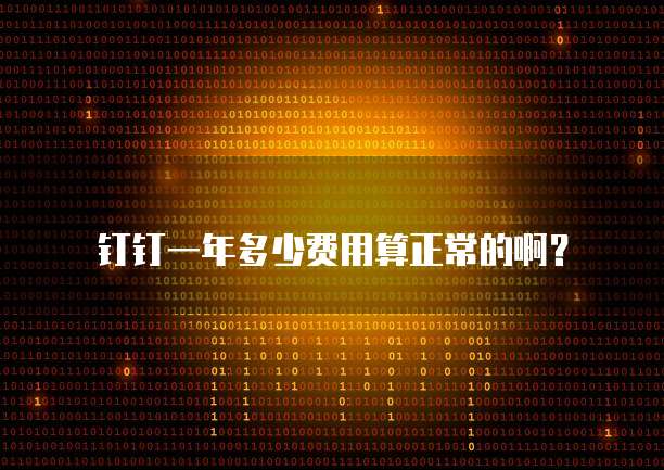 钉钉一年多少费用算正常的啊?