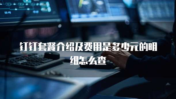 钉钉套餐介绍及费用是多少元的明细怎么查