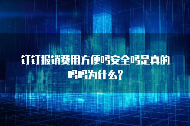 钉钉报销费用方便吗安全吗是真的吗吗为什么?