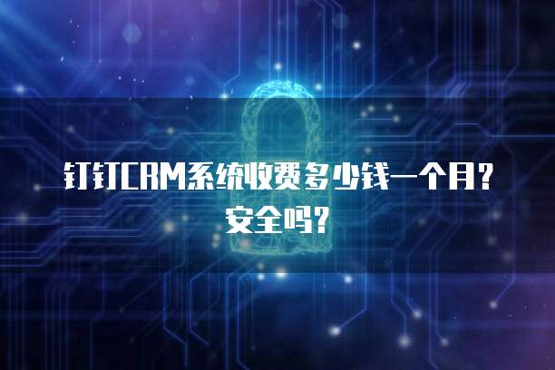 钉钉CRM系统收费多少钱一个月?安全吗?