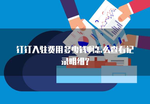 钉钉入驻费用多少钱啊怎么查看记录明细?