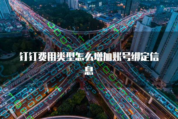 钉钉费用类型怎么增加账号绑定信息