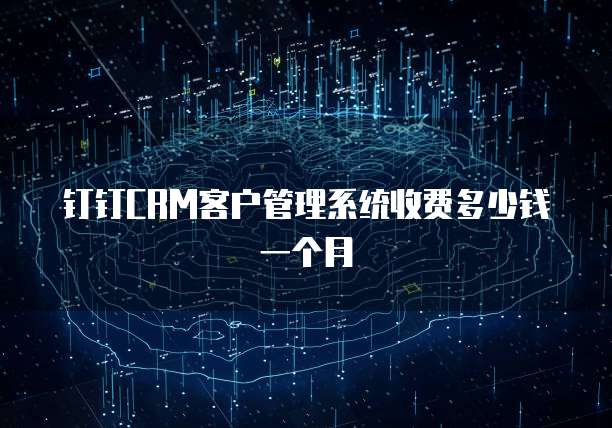 钉钉CRM客户管理系统收费多少钱一个月