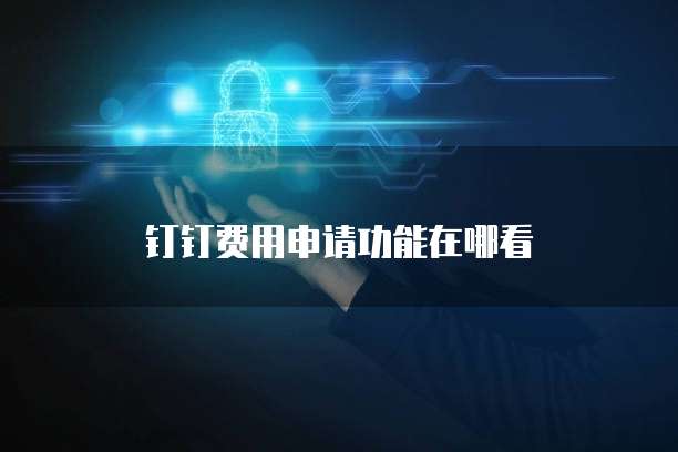钉钉费用申请功能在哪看