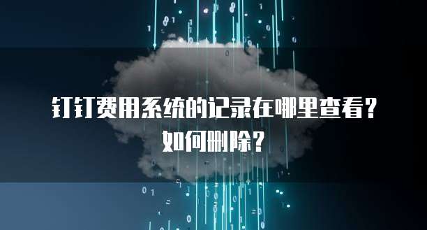 钉钉费用系统的记录在哪里查看?如何删除?