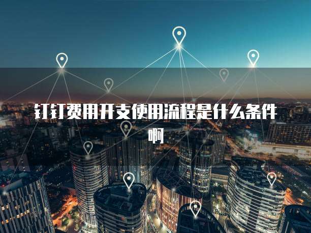 钉钉费用开支使用流程是什么条件啊