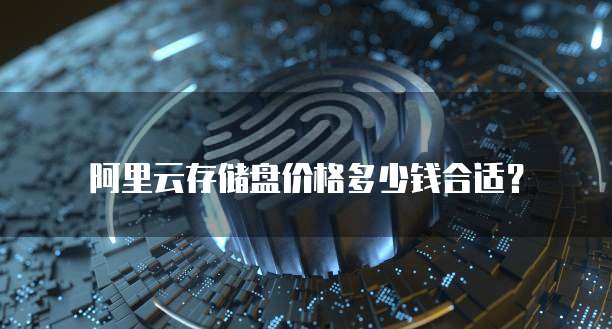 阿里云存储盘价格多少钱合适？