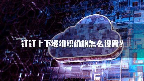 钉钉上下级组织价格怎么设置？
