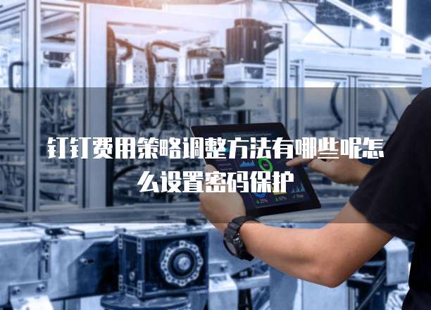 钉钉费用策略调整方法有哪些呢怎么设置密码保护