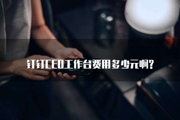钉钉CEO工作台费用多少元啊?