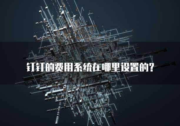 钉钉的费用系统在哪里设置的?