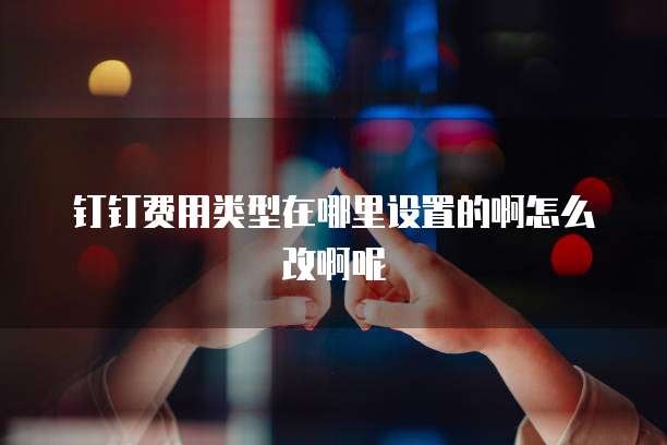 钉钉费用类型在哪里设置的啊怎么改啊呢