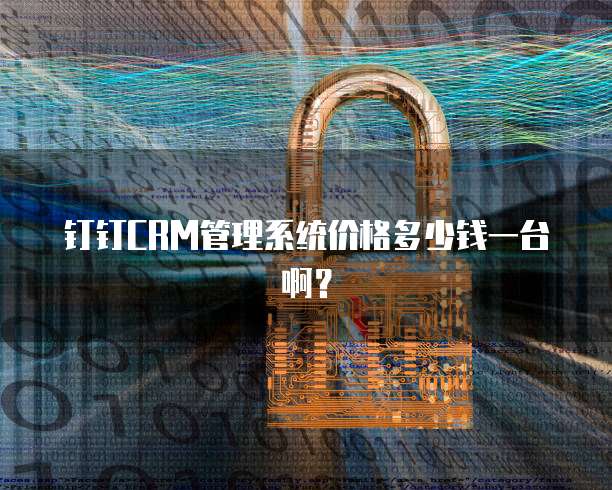 钉钉CRM管理系统价格多少钱一台啊?