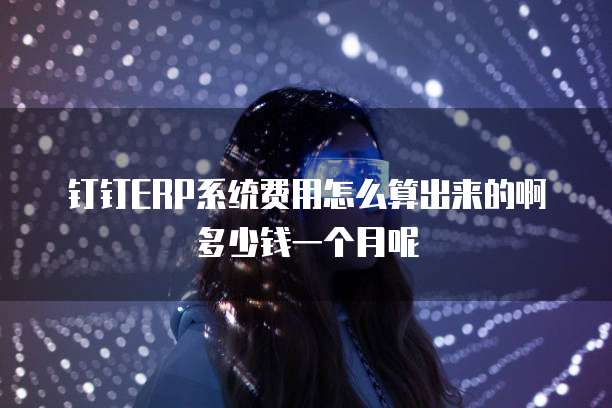 钉钉ERP系统费用怎么算出来的啊多少钱一个月呢