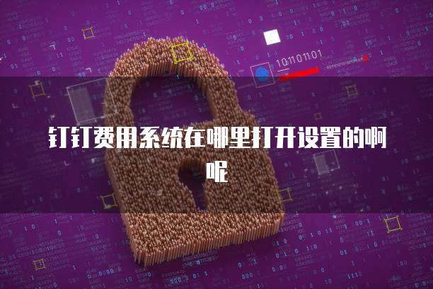 钉钉费用系统在哪里打开设置的啊呢