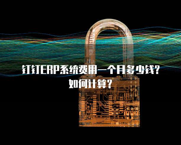 钉钉ERP系统费用一个月多少钱?如何计算?