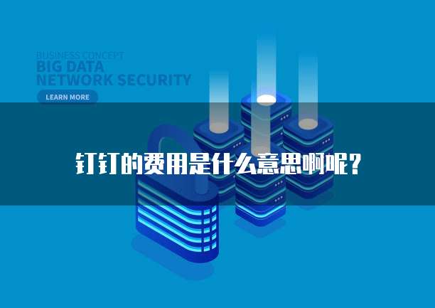 钉钉的费用是什么意思啊呢?