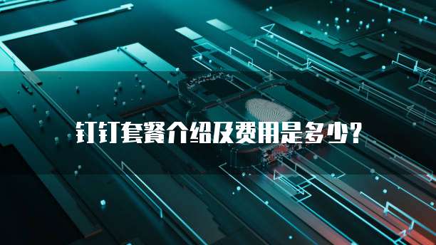 钉钉套餐介绍及费用是多少?