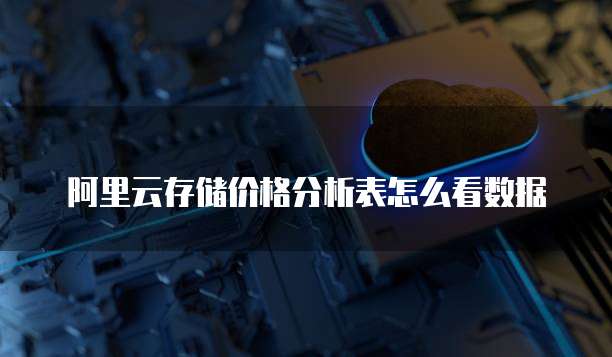 阿里云存储价格分析表怎么看数据