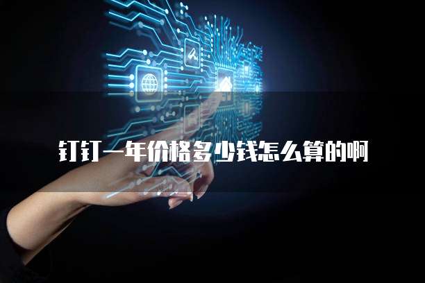 钉钉一年价格多少钱怎么算的啊