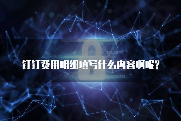 钉钉费用明细填写什么内容啊呢?