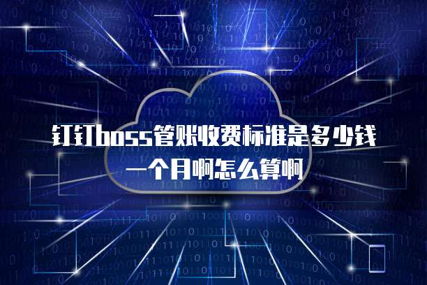 钉钉boss管账收费标准是多少钱一个月啊怎么算啊